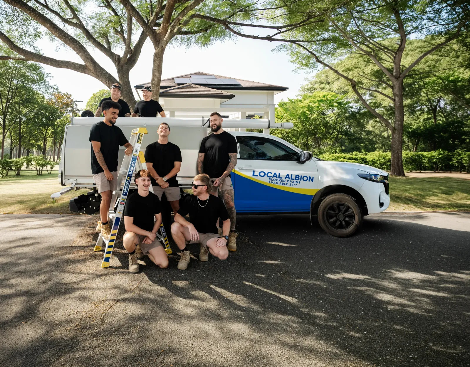 Local Albion Blocked Drains team and ute